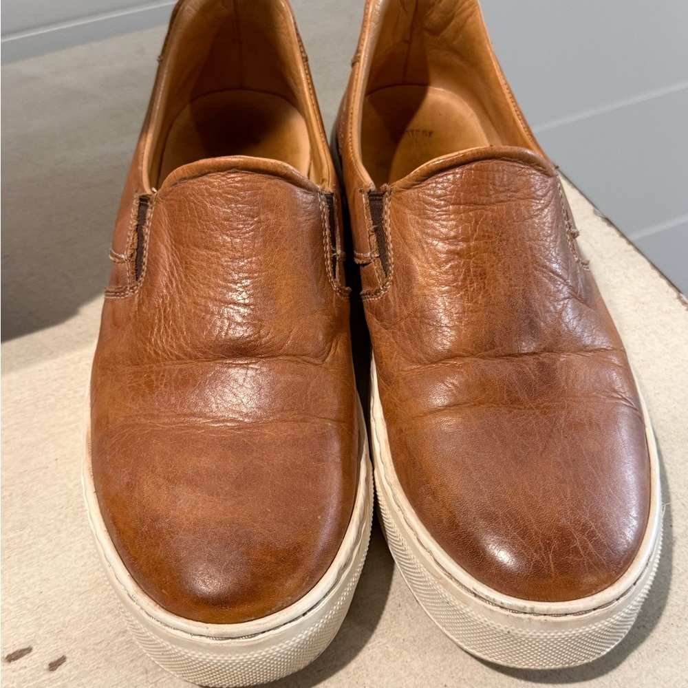 Workshop Republic Clothing Tan Leather Slip-Ons